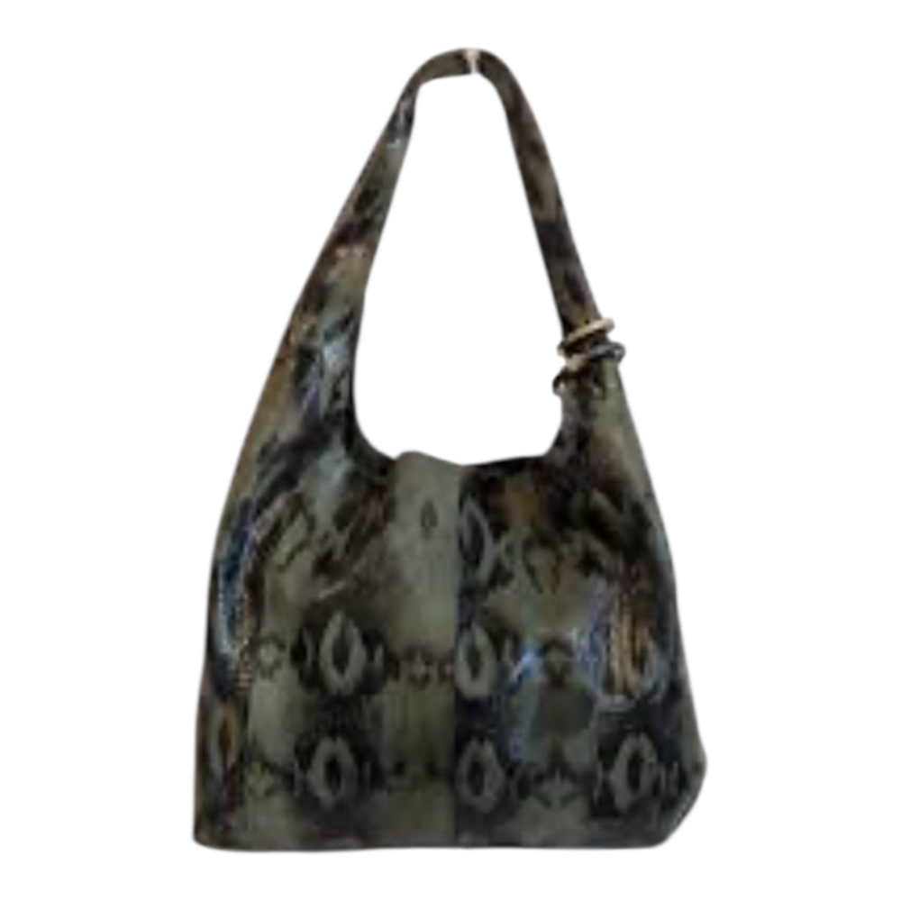 Kate Landry Python Leather Bag Emerald Green And … - image 2